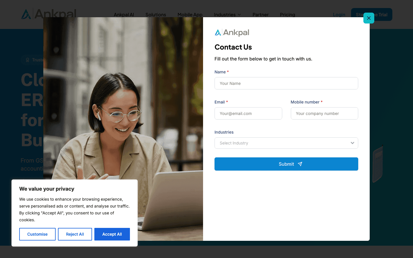 ANKPAL official website screenshot