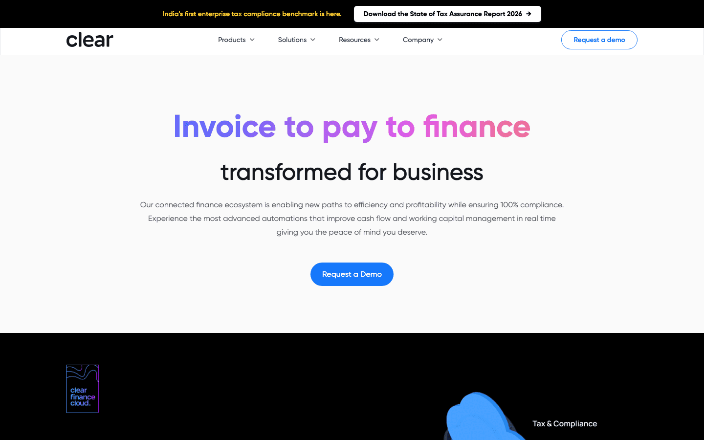 Clear Invoicing (Clear One) official website screenshot