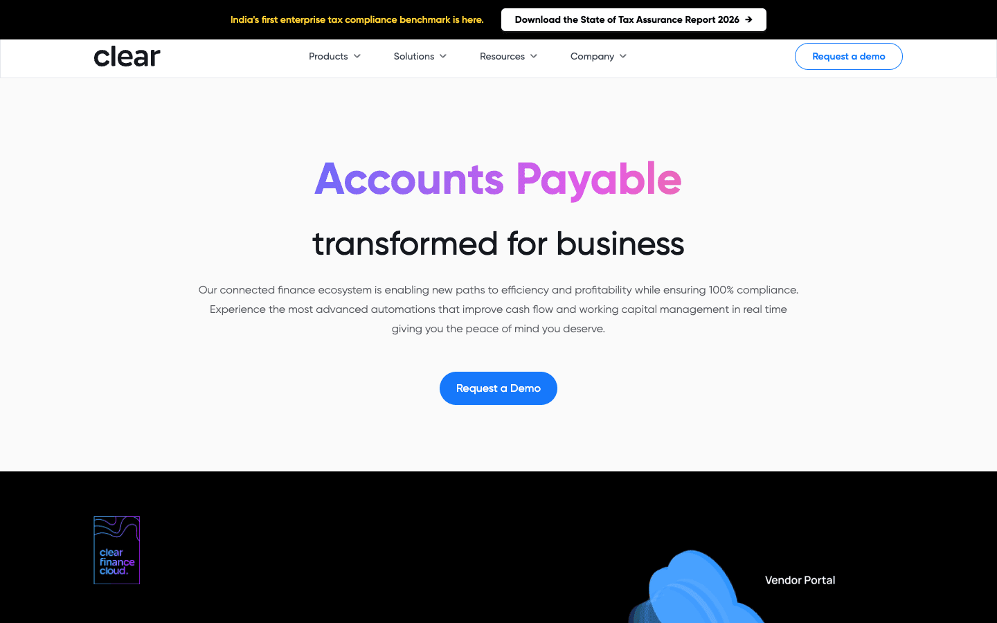 Clear TDS (ClearTax) official website screenshot