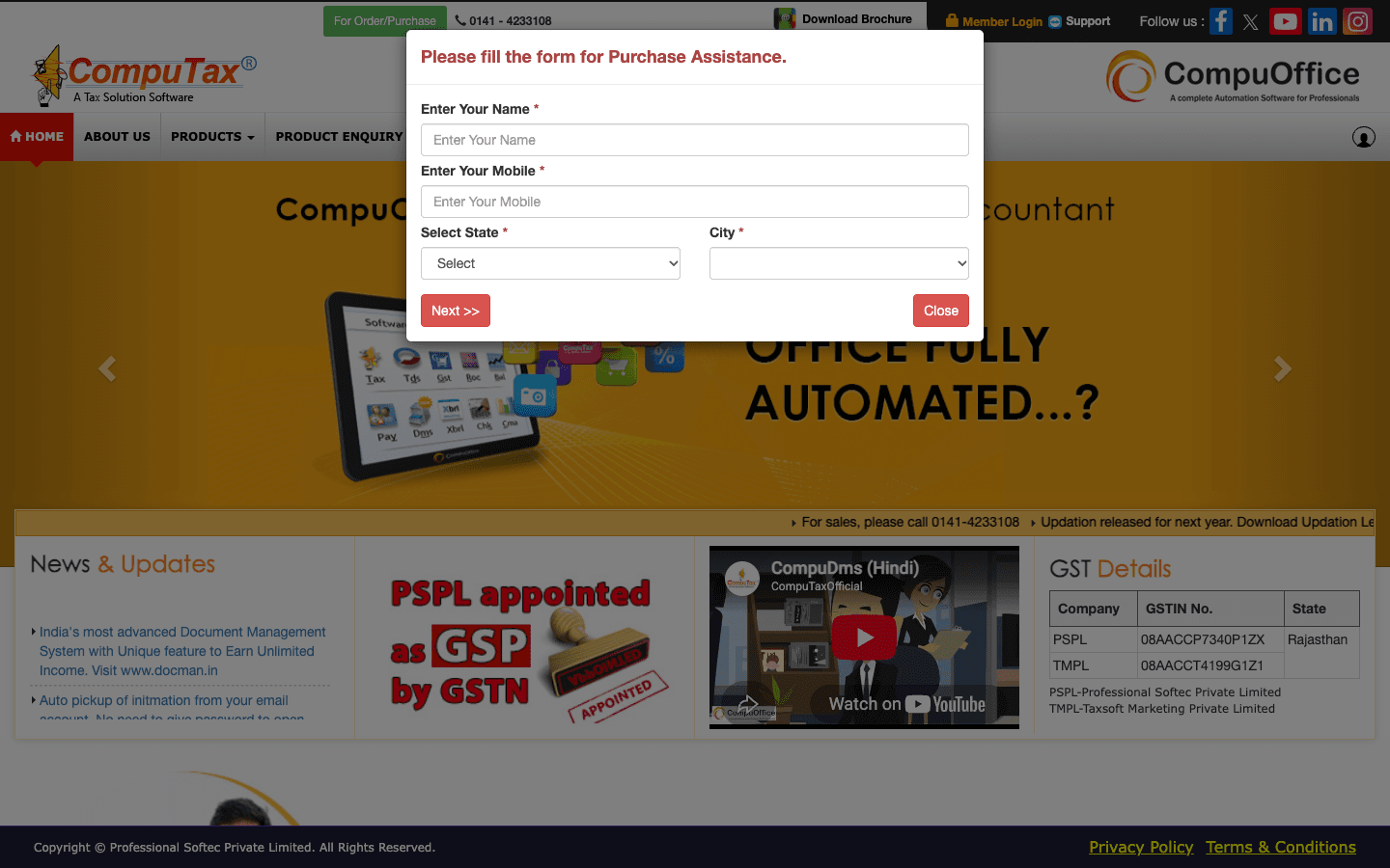 CompuTax (CompuOffice IT) official website screenshot