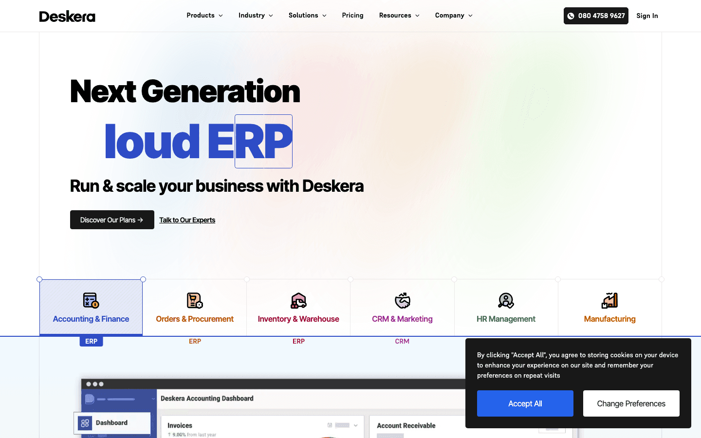 Deskera Books official website screenshot