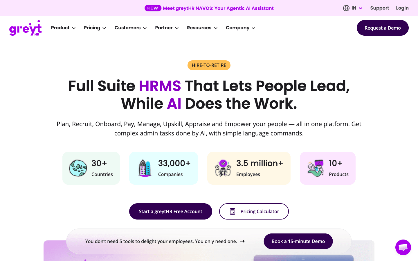 greytHR official website screenshot