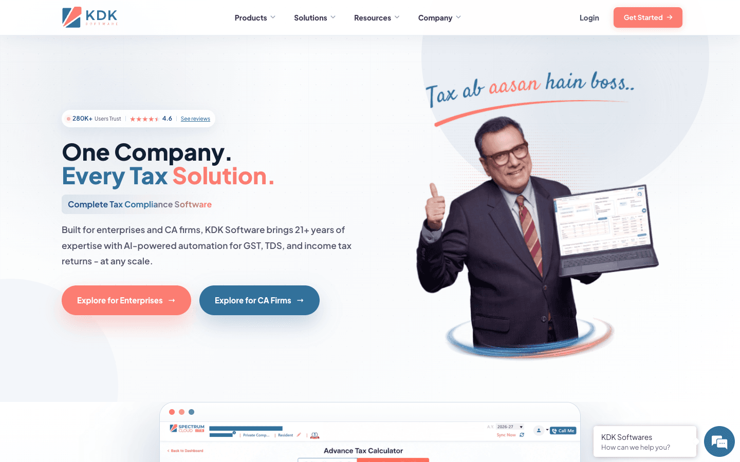 Zen Income Tax (Spectrum) official website screenshot