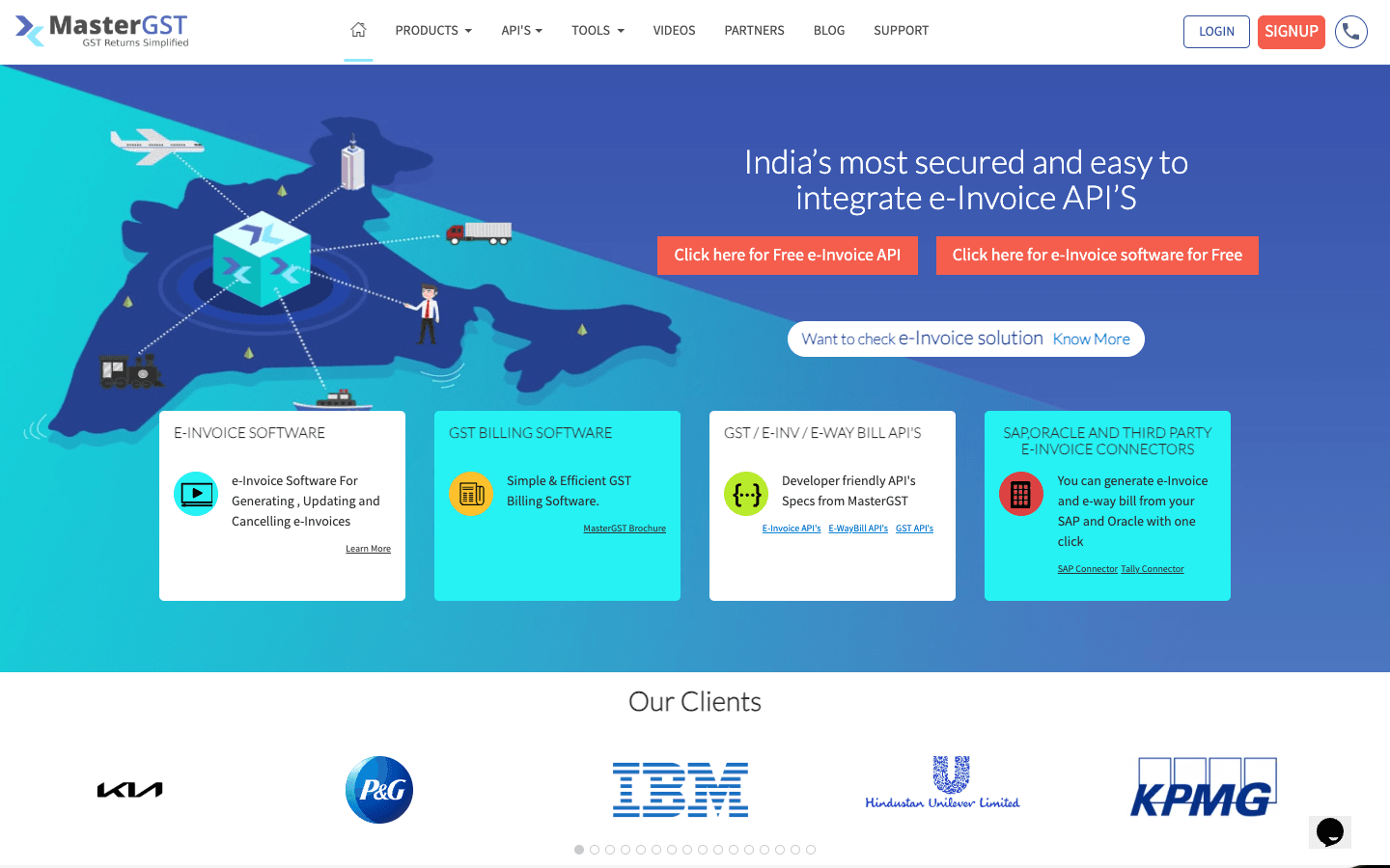 MasterGST official website screenshot