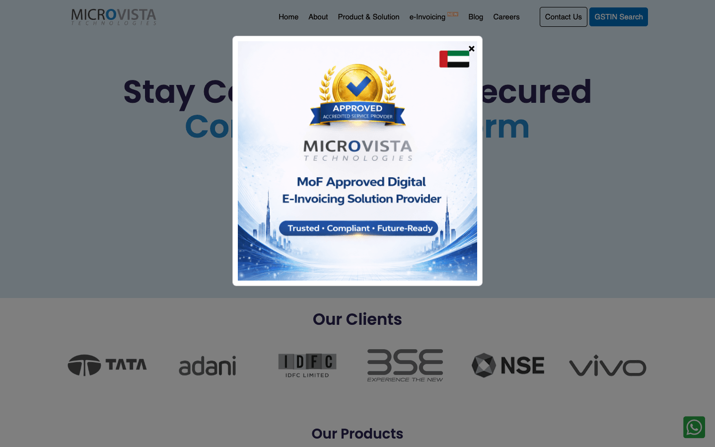 PowerGST (Microvista) official website screenshot