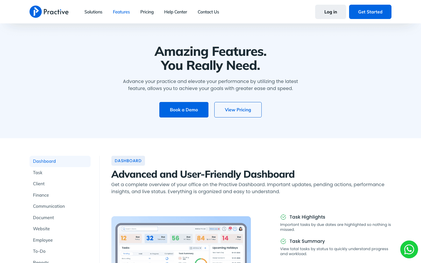 Practive official website screenshot