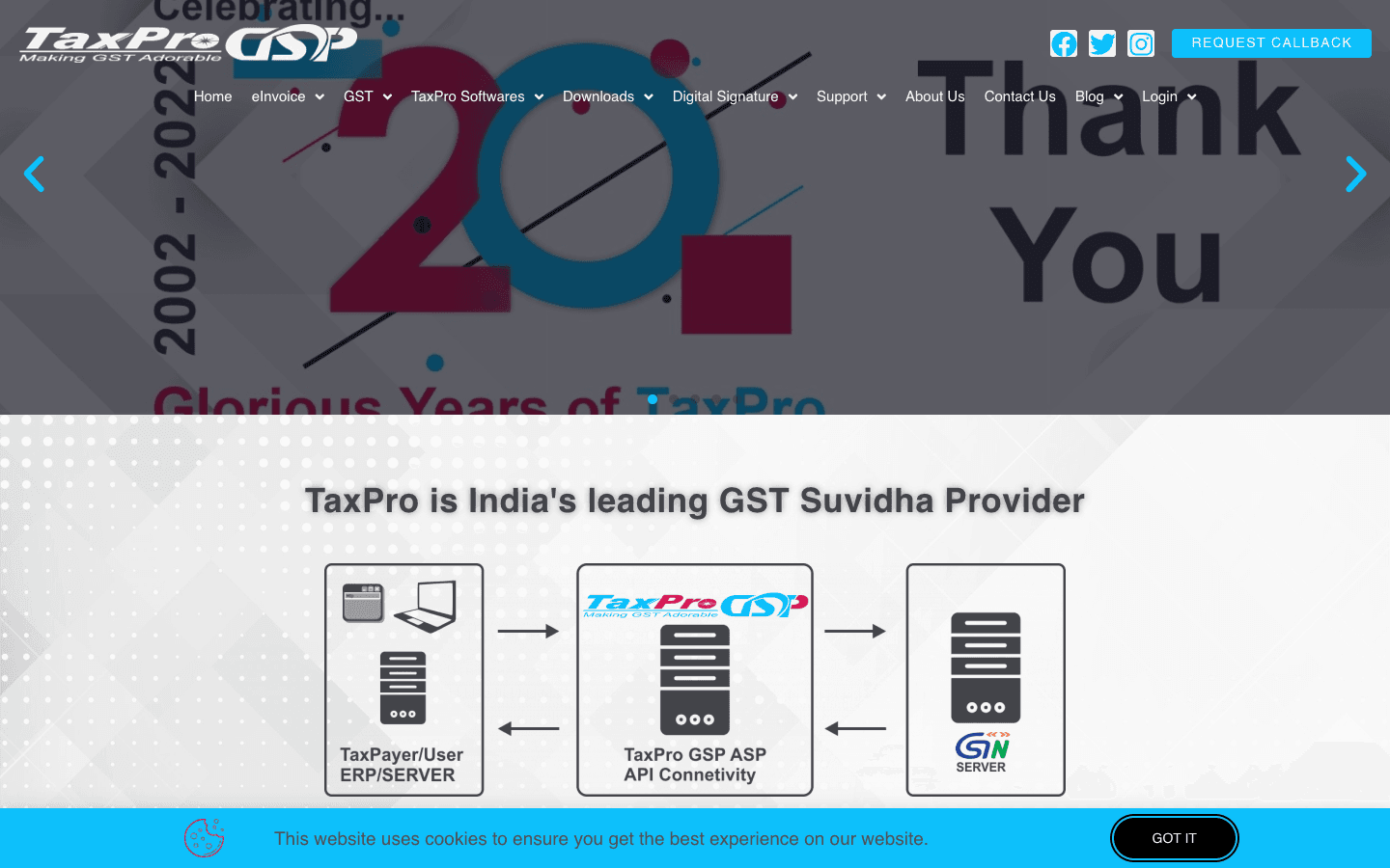 TaxPro IT official website screenshot
