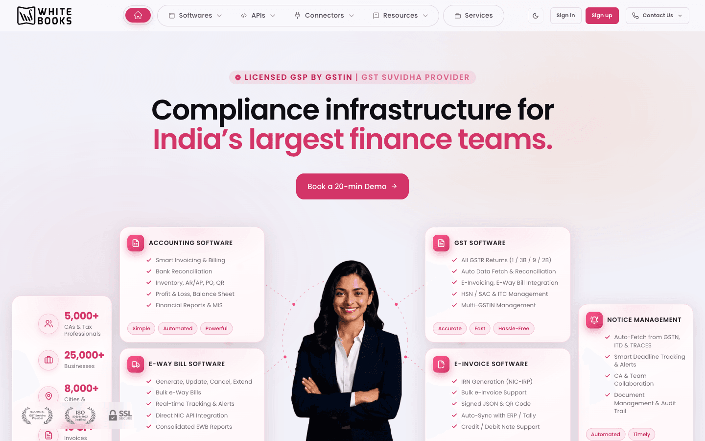 Whitebooks GST official website screenshot