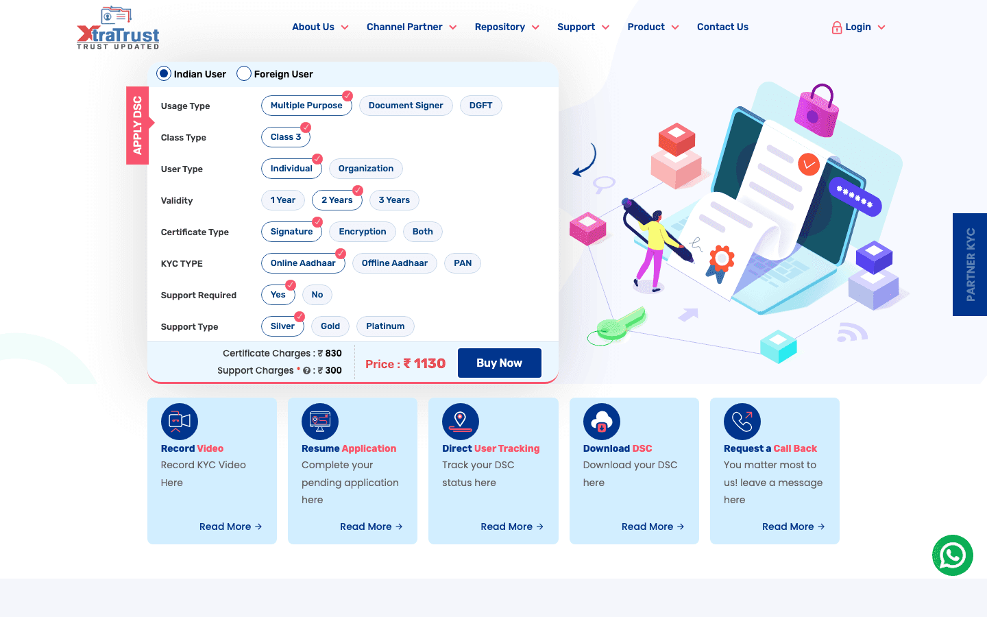 xtra Trust (XtraTrust Digisign) official website screenshot